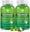 Soursop Graviola Gummies with Sea Moss Extract - Antioxidante, Suporte Celular e Regeneração, Suporte Imune, Gummy Soursop com Sea Moss, Vitamina C & Zinc, Apple Flavor - 60 Gummies(2 Pack)