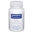 Encapsulamentos puros CoQ10 120 mg - Coenzima Q10 Suplemento para Saúde do Coração, Energia, Antioxidantes, Saúde do Cérebro e Memória - Saúde Celular, Cognição e Suporte Cardiovascular* - 60 Cápsulas
