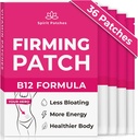 Firming B12 Patches (Pacote de 36) - 100% Natural Patches Vitamina para Mulheres, Energia e Suporte Corporal, Auto-adesivos Patches Transparentes - Fórmula melhorada