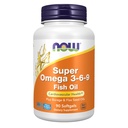 Now Supplements, Super Omega 3-6-9 1200 mg com uma mistura de óleo de semente de peixe, Borage e linho, 90 Softgels