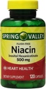 Spring Valley - Niacina Livre de Flush (B-3) 500 mg, 240 Cápsulas (2 frascos de 120)