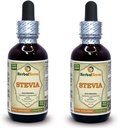 Estevia (Stevia Rebaudiana) Tintura, folhas secas orgânicas Extrato líquido (nome da marca: HerbalTerra, orgulhosamente feita nos EUA) 2x2 fl.oz (2x60 ml)