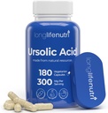 LongLifeNutri Ácido Ursólico 300mg - Fonte de Extrato de Folha de Rosemary, 180 Cápsulas Vegetarianas, Suplemento Orgânico para Crescimento e Recuperação Músculo, Suprimento de 2 meses, Laboratório testado, Certificado GMP, Made in USA