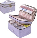 Organizador de garrafa de saco de armazenamento de medicamento com pequeno recipiente portátil de viagem Organizador de garrafa de medicação para emergência Home Kit de caixa de primeiros socorros (Purple)