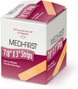 Medique Products 61433 Extra Heavy Heavy Weight Latex Free Flexible Strip Bandages, 7/8 polegadas por 3 polegadas, 100 por caixa
