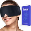 Umisleep Cooling Eye Mask, Soft Cold Sleep Máscara para Olhos Secos, Gel reutilizável Capa Gel Pacote de Gelo, Terapia com compressão fria, Tratamento de olhos Stye, Dor de cabeça, Círculos escuros, Olhos Puffy, Migraines alívio, Preto