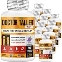 NuBest Doctor Taller Kids - Apoie a força óssea com multivitamínicos, multiminerais, cálcio - Fórmula Premium para idades de 2 a 9 anos - Sabor de uva - 12 Pack  .
