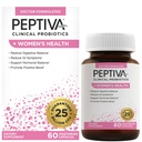 Peptiva Probióticos para a Saúde da Mulher - Apoio Probiótico e Digestivo da Mulher, 25 Bilhões UFC, Probiótico Multi-Strain, Lactobacillus Acidophilus, Bifidobacterium - 60 Cápsulas Vegetarianas