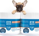 Cotovelos de Olho de Gato de Cachorro - 240ct Wet Pad Gentle Tear Shain Remover Wipes for Dogs Cats Horses - Fórmula de Irrigação de Olho Não-Stinging, Remova Muco Secado, Descarregamento e Manchas Lágrimas