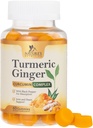 Gummies Supplement Curcumin Açafrão - 95% Curcuminoides com açafrão & gengibre, Pimenta preta para melhor absorção, Suporte conjunto Vegan da natureza, Não-GMO, Sem glúten, Saboroso sabor de pêssego - 60 Gummies