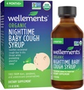 Wellements Organic Nighttime Baby Tosse Xarope – acalma a tosse ocasional devido à garganta seca enquanto promove o sono de uma noite pacífica*, USDA Organic – 2 Fl Oz, 4 Meses+