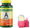 Spring Valley Vitamina A Softgels, 2400 mcg, 250 contagem, e Gift Ice Roller para Face