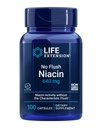 Extensão de vida No Flush Niacin, B3 para a saúde do coração, Colesterol e suporte energético, Não-GMO, Gluten-Free, 100 Cápsulas