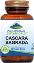Pure Mountain Botanicals Cascara Sagrada Cápsulas - Vegan Kosher Caps Agora com 400mg de Wild Harvest Cascara Sagrada Aged Bark Supplement