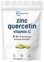 Micro Ingredientes Quercetina com Vitamina C e Zinco, 240 Cápsulas Ourcetina 500mg, Vitamina C 500mg, Zinco 50mg (Picolinato, Citrato, Glicinato, Gluconato)