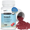 Senna Plus Laxative Steol Softener - Docusate Sodium (50mg) Steol Softener with Estimulant Laxative Sennosides (8.6mg) - Compare com Senokot-S para alívio ocasional da constipação* (100 comprimidos)