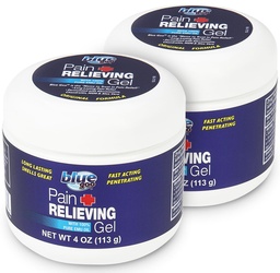 Gel de alívio da dor Goo azul – para dor nas costas, pescoço, músculos e articulações, resfriamento rápido e alívio calmante com óleo de Emu 100% puro, 4 oz (2 embalagem)
