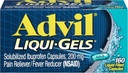Cápsulas Recheadas Líquidas Advil Liqui-Gels, 200 mg - 160 ct, Embalagem de 2