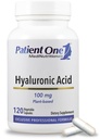 Paciente Um Ácido Hialurônico 100mg □ Suplemento para apoiar a pele hidratada, jovem e saúde conjunta* □ 120 Cápsulas