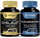 WELLNESS LABSRX Resveratrol Cápsulas com Shilajit Pure Himalayan Cápsulas