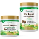 NaturVet Probióticos Avançados, Enzimas Saudáveis e PB6 Suplemento Probiótico para seus cães estômago, 120 mastigação suave & Sem Scoot para cães - 120 mastigação suave - Suporta saudável Anal Gland & Bowel Função