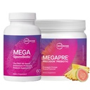 Microbiome Labs MegaSporeBiótico (60 Cápsulas) + MegaPre (5.5 oz Pó) Probiótico Prebiótico Bundle - Probiótico baseado em esporos com pó de fibra prebiótico