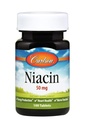 Carlson - Niacin, 50 mg, Suporta Metabolismo de Colesterol, Produção de Energia, Saúde do Coração, Função Nervo, 100 Comprimidos
