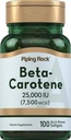 Piping Rock Beta Carotene 25000 UI Softgels .7500 mcg .100 Contagem .