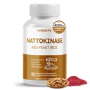 Fórmula NATTOKINASE 11-em-1 - com coenzima de arroz de levedura vermelha Q-10 Quercetina, Cardo de Leite, Resveratrol - Não-GMO, Sem glúten, Sem soja