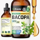 BIO KRAUTER Bacopa Monnieri Suplemento Líquido - Suporte ao cérebro Brahmi - Álcool & Açúcar Livre Bacopa líquido Herb Drops 4 Fl.Oz.