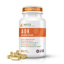INVITA ADK - Vitaminas A1, Vitamina D3 5000 UI & K2 Suplemento MK7 - Apoio ao Sistema Ósseo e Imune Formulado Médico - Cápsulas Vegetarianas Sem Glúten, Não-GMO - 90 para Homens e Mulheres