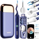 BEBIRD Câmera flexível da ferramenta de remoção da cera da orelha, itens elegíveis da FSA HSA, Kit de limpeza da orelha visual inteligente sem fio com pontas de 13 piezes, Otoscópio de ouvido da câmera HD com pinças, Earsight Plus B31R Earwax Cleaner