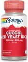 SOLARAY Guggul Gum Extract & Red Yeast Rice Suporte de função cardiovascular saudável