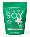 Designer Wellness, Soja Isolate Protein Powder com Biotina, Ácido Hialurônico e Prebióticos, Vegan, 0 Açúcar, Não-GMO, Baunilha de bolo de anjo, 1,87 lb