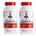 Fórmulas originais de Christopher Fígado & Cápsulas de Fórmula de vesícula biliar - Suplementos de vesícula biliar com enzimas digestivas - Suporta Sistema digestivo com ervas naturais - Pacote de 2