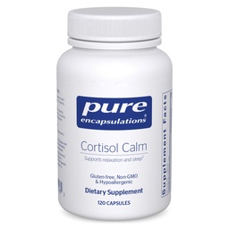 Puro Encapsulamento Cortisol Calm - Suporta Cortisol Saúde & Relaxação - Contém Ashwagandha & L-Teanina - sono descansado - 120 Cápsulas
