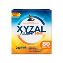 Xyzal 24 horas Alergia Alívio Medicina, Prescrição original Anti-histamínico, Levocetirizina Dicloridrato Comprimidos, 5 mg, 80 contagem