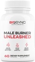 BioSync - O queimador masculino UnLEASHED O queimador de gordura para homens peso perdas pílulas    , Apetite Supressor, Bloqueador de carboidratos, impulsionador de energia , 6 ultra dosados poderosos ingredientes , seguro 3o partido testado - 60 cápsulas