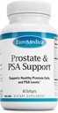 EuroMedica Prostate and PSA Support - Suplemento dietético para suporte de equilíbrio saudável de próstata e hormônio - Suplemento de ervas com curcumina, óleo essencial açafrão e extrato de sementes de uva - 60 Softgels