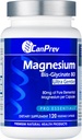 CanPrev Magnésio Biglicinato Quelated 80mg Ultra Gentle 120 V-Caps 120-Day Supply - Função muscular de suporte, força óssea e relaxamento, pura fórmula de biglicinato de magnésio, promover o conforto e equilíbrio