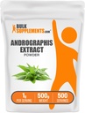 BulkSuplements.com Andrographis Extract Powder - Andrographis Paniculata, Herbal Supplement - Gluten Free, 1g por serviço, 500g (1.1 lbs) (Pacote de 1)