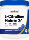 L-Citrulina malato de nutricosto 2:1 (300 gramas) (framboesa azul)