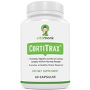 VitaMonk CortiTrax Natural Cortisol Blocker - Dr Formulado Cortisol Manager, Cortisol Support & Cortisol Redutor (já dentro de intervalos normais)- 60 Cápsula Cortisol Suplemento