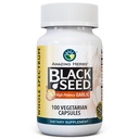 Amazing Herbs Whole Spectrum Black Seed & High Potence Alho, Cápsulas vegetarianas - Gluten-Free, Não-GMO, Vegan, Suporta sistema imunológico, Função pulmonar, & Saúde cardiovascular - 100 Contagem