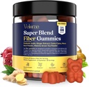 Gengibre de fibra de mistura Super para adultos – 8g Gummies de fibra prebiótica, Suporta Saúde Digestiva, Bloating Alívio e Bem-Estar, Infundido com Ginger, Camu Camu & Matcha, Morango Flavor – 60 Contagem