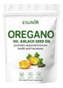 Orégano Softgels, óleo de orégano com óleo de semente preta promove saúde imune sazonal e Harnesses, Orégano Oil Supplement Cápsulas, Não-GMO, Gluten Free, 300 cápsulas de Softgel Suplemento dietético
