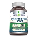 Fórmulas surpreendentes Ácido hialurônico e HSH Suplemento .500 Mg . 120 Cápsulas .