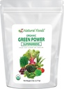Z Alimentos Naturais Verdes Orgânicos Superalimento em pó - Grama de cevada, Trigo, espirulina, Espinafre, Brócolis, Alfalfa Folha, Raiz de beterraba, Tomate, Dulse & Moringa - Raw Vegan Gluten Free - 5lbs