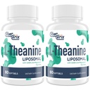 L-Teanina lipossomal 500mg, Complexo com GABA 200mg & Magnésio 100mg, Suplemento de Força Extra para Calma, Relaxamento & Foco, Glúten Grátis - 120 Cápsulas