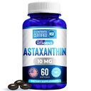 Nós Gostamos de Vitaminas Astaxantina 10mg Softgel - Suplementos de Astaxantina de alta potência de Haematococcus Pluvialis - Melhora os níveis de olho, articulação, saúde da pele e energia - 60 contagem, 2 meses de fornecimento